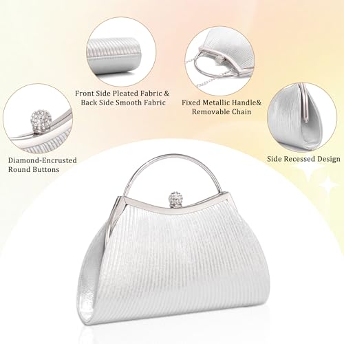 Image of Evening Purses for Women Sparkly Handbags with Chain Womens Evening Bag for Wedding Party Prom