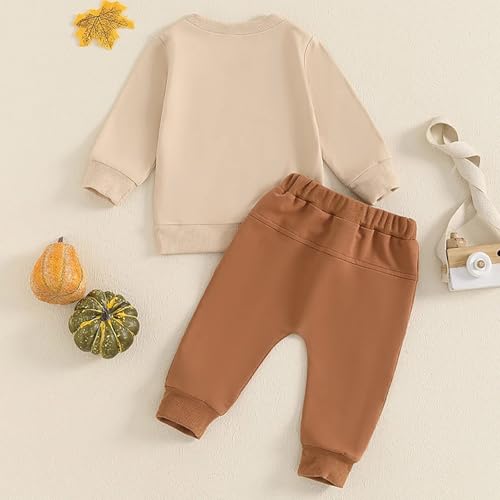 Halloween Baby Boy Clothes Toddler Pumpkin Sweatshirt Long Sleeve Shirt Top Pocket Pants Fall Outfit2