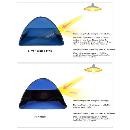 Carpa portatil para playa con protector solar negra miniatura 6