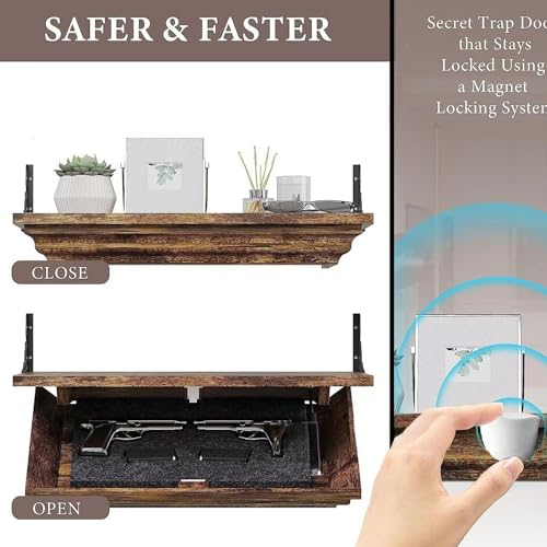 Estante de madera con trampilla secreta ideal para decorar y proteger 7