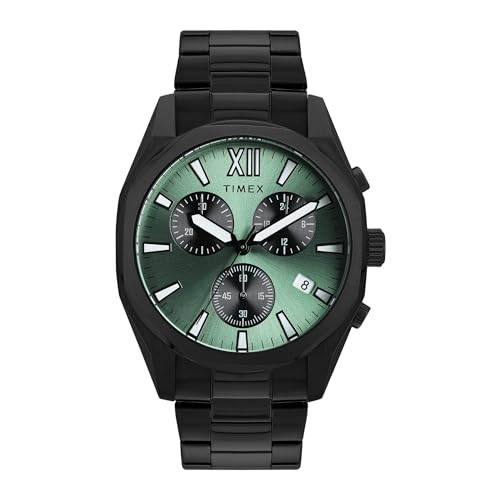 TIMEX Analog Watch for Men Available in Multicolor Dial & Gold Stainless Steel Bracelet Band - Water Resistant Wrist Watches