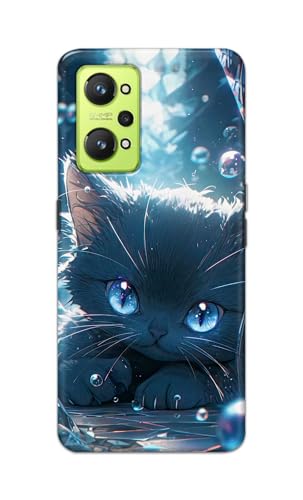 Image of Printed Hard Back Cover Case for Realme GT Neo 2 / GT 2 Back Cover (Cute Cat) -1111