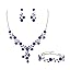 3pcs_Navy Blue Silver-Plated-Base 3pcs_Navy Blue Silver-Plated-Base