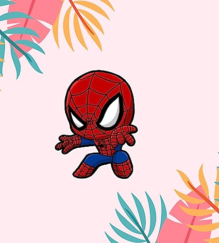 Image of Wooden Fridge Magnet for Refrigerator Home, Kitchen and Office Decoration Multicolor (Spiderman)