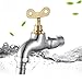 3pcs Outdoor Washer Faucets Anti-Theft Water Tap with Lock Key Alloy Body Single Key Switch Kitchen Garden Watering Fittings Tool(Faucet A)