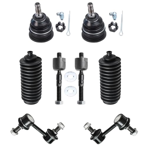Image of Detroit Axle - 3.0L Front End Suspension Kit for 2003-2006 Honda Accord Lower Control Arms Inner & Outer Tie Rods Upper & Lower Ball Joints Sway Bar Links Boots 2004 2005 Replacement - 14pc Set