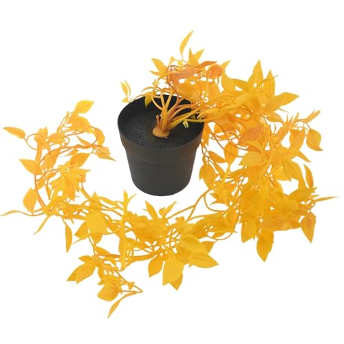 Image of PAPERI Hanging Plants Leaves, Artificial Plants with Pot, Small Faux Plants, Mini Artificial Plant for Indoor Home Decor, Office Table, Wall, Window, Book Shelf, Living Room, Bathroom(Plastic, Pc-1)