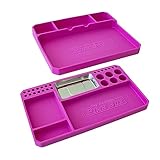 The Original Pink Box 2-Piece Flexible Silicone Tool Organizer Tray Set, Pink