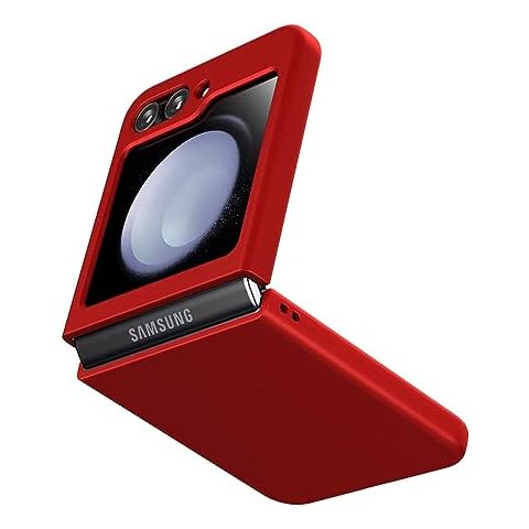Cresee Case for Samsung Galaxy Z Flip 5 (2023) Thin Hard Matte Phone Case for Galaxy Z Flip5 - Red Cover
