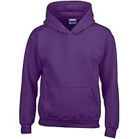 Gildan Heavy Blend Childrens Unisex Hooded Sweatshirt Top/Hoodie (XL) (Purple)