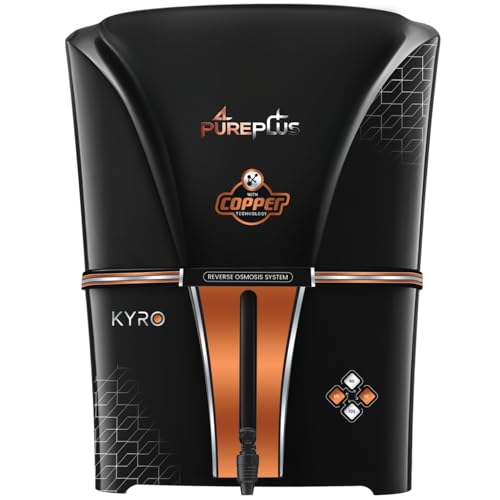 Image of Pureplus Copper RO Water Purifier with UV, UF and TDS Controller Fully Automatic Function 12Liter Large Storage Tank, Suitable for all type of water supply (Home and Office)
