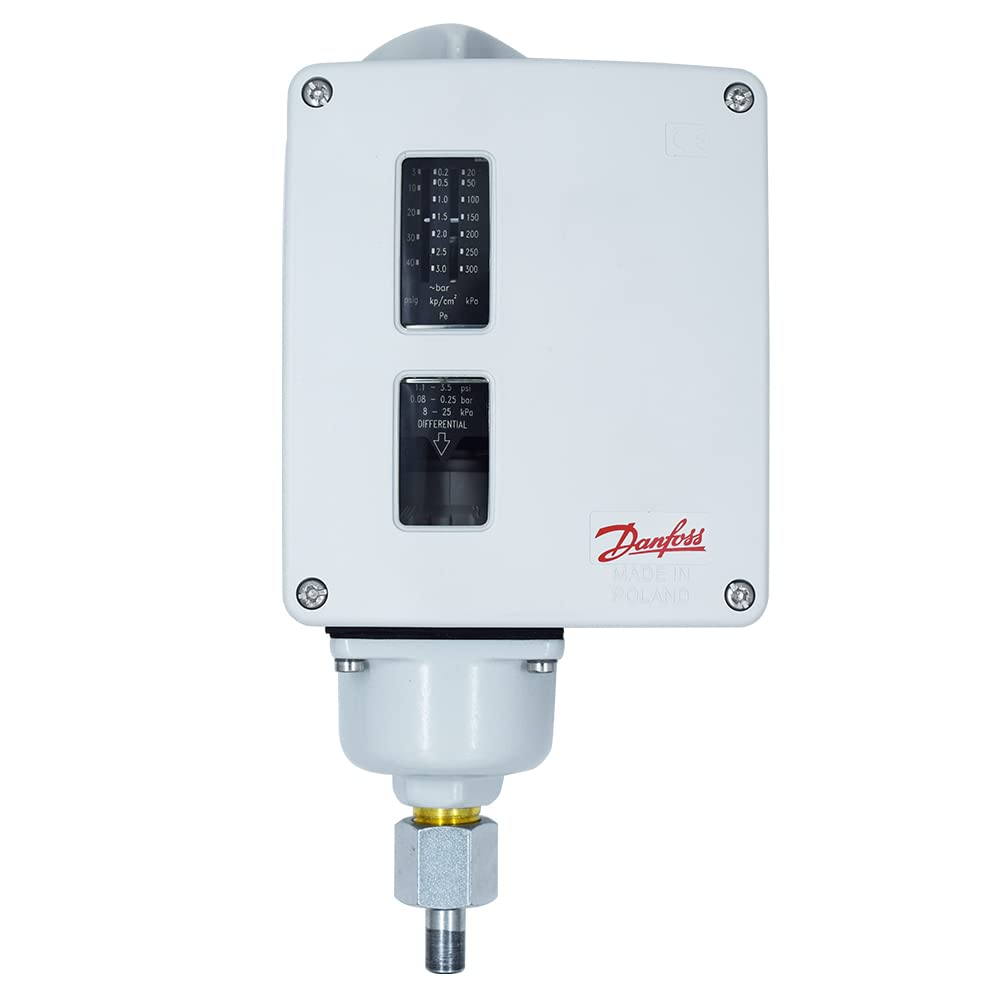 AC Pressure Switch (Regulation Range: 1.45 to 15.95 psi & Differential Range: 1.015 to 2.32psi) with Pressure Connection 3/8 G | Model: RT-112 (with Reducer, Pack of 2)