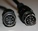 DIN 8 Pin Large Size DIN 12 Ft Black Cable MIDI Size Male Male