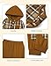 Fommy Baby Boy Clothes 6-9 Months Fashion Infant Boy Outfits Baby Brown Plaid Long Sleeve Hoodie Romper & Brown Pants Fall Winter 2 Pcs Clothes for Boy
