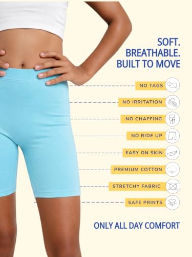 Image of mackly Girls Inner Shorts (Pack of 2) | 2-in-1 Seamless Panty Shorts with Gusset | Soft Breathable Base Layer for Dresses, Skirts
