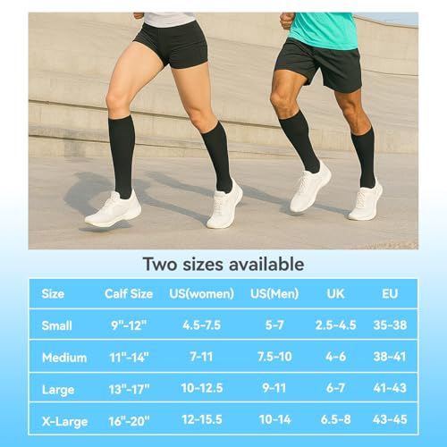 Image of 3 Pairs cool-max Compression Toe Socks for Women 15mmHg Circulation Support Socks for Athletic
