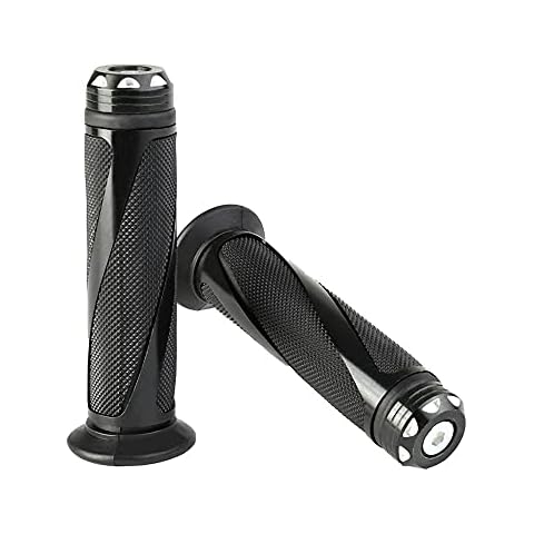 Motorbike Handlebar Grips Universal 7/8" Grips Anti-Slip Rubber Handle Grips for Dirt Bike Scooter Motorcycles Racing Cycle, Black Cover