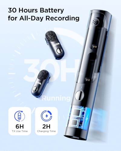 BOYA Magic USB-C Wireless Lavalier Microphone, 30Hrs Battery,328FT Los Range, Safety Track&Limiter, Ai Noise Reduction Type-C Wireless Lapel Mini Mic for Android iPhone 17/16 Audio Video Live YouTube