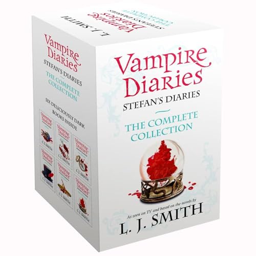 Vampire diaries stefan's diaries the complete collection books 1 - 6 box set by l. J. Smith (origins, bloodlust, craving, ripper, asylum & compelled)
