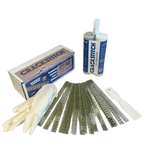 Birthday Special! Happy B-Day BOSS! CrackStitch 15pk Concrete Crack Repair Kit|DIY Foundation Crack Repair|Basements, Garages, Pools, Floors, Wall & Block|Carbon Fiber/Kevlar Concrete Reinforcement