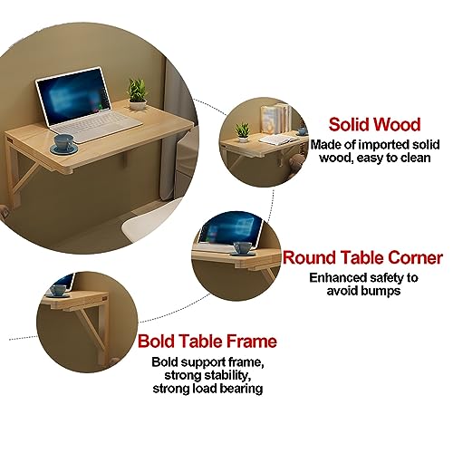Table murale pliante pour buanderie et petite étagère en bois