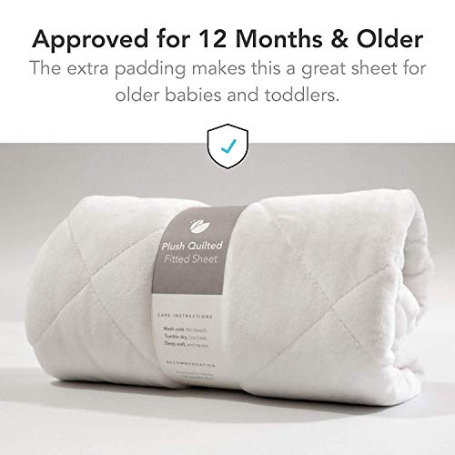 Guava Family - Lotus Crib Plush Quilted Fitted Sheet | Designed for Perfect, Manufacturer-Approved Fit, Soft & Safe for 1 Yr & Older, Unisex, Boys & Girls (New)