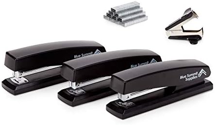 Standard Staplers, 3 pack with Staple Remover and 6000 Staples