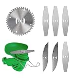 7 Pezzi Lama per Decespugliatore, Lama in Metallo, Lama per Tagliaerba, Elettrica Lame di Ricambio per Tagliaerba per Accessori da Giardino