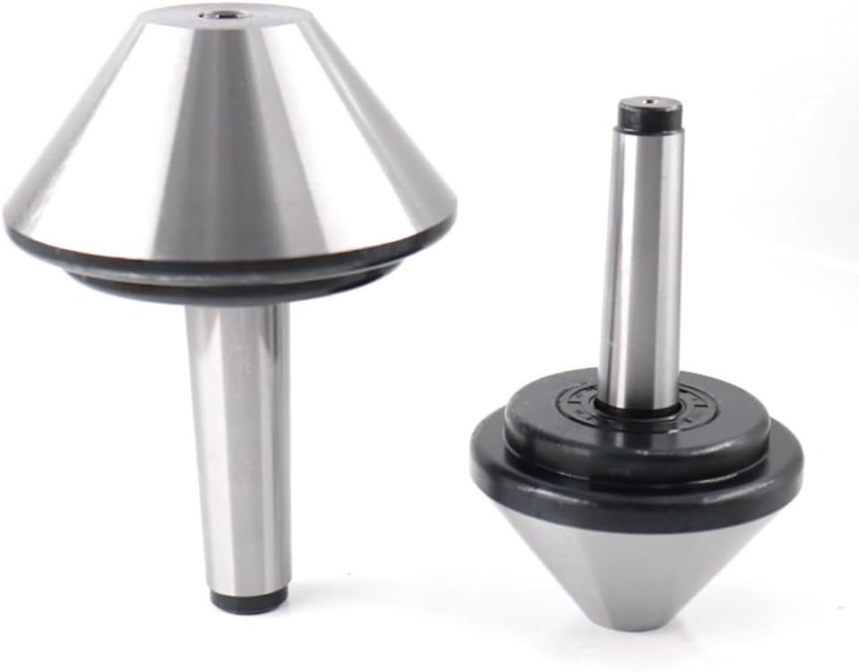 MT3 Bull Nose Live Center Morse Taper, 4" (100mm) Lathe Live Center 75° Alloy Steel Bullnose Live Center Revolving 900LBs for Lathe Hollow Turning