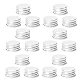SEWACC 100 Stück Aluminium Schraubdeckel Ersatz Gewindekappen Auslaufsicher für Glasflaschen Lotion Kosmetik Mini Flaschen Reise Schraubverschlüsse