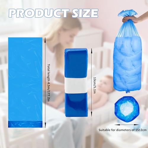 Miniatura 2 de 12 Piezas Recambios Cubos De Pañales, 4,5m Papelera Pañales Bolsas Bebe Compatible Con El Contenedor De Pañales Tommee Tippee Sangenic Tec Simplee Sangenic Twist Click Papelera
