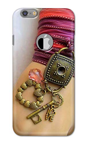 Image of Girl Hand with Keychain Hard Back Case Cover for Apple iPhone 6 Logo (4.7 inch) / iPhone 6S Logo (4.7 inch) Back Cover -(J5) VNS2228
