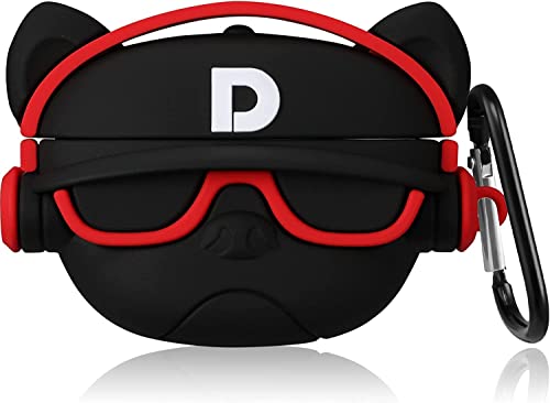 Image of Cartoon Silicone Case Compatible with Apple AirPods Pro 3 (2025) Case Cover - Cute 3D Shockproof 360 Protective Skin Cover with Keychain | AirPods Pro 3nd Gen Case (Hiphop Dog Red)