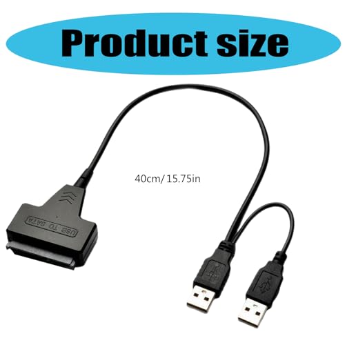 Cable SATA 2.5" a USB con Adaptador de Corriente y LEDs miniatura 6