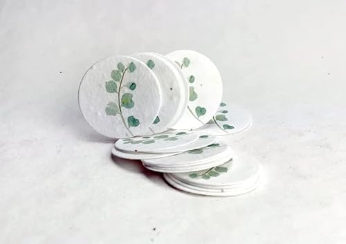 Set Of 20 Cute Seed Paper Circles 1.5