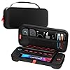 ProCase Carrying Case for Nintendo Switch 2 (2025) with 24 Game Card Slots, Hard Portable Travel Case Storage Bag Protective Pouch for 2025 Nintendo Switch 2 Console AC Adapter & Accessories -Black,L