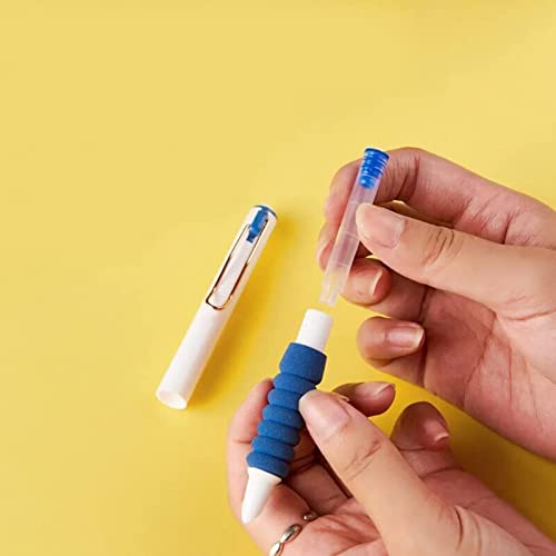 Tyghbn Retractable Fountain Pen, Press Type Refillable Ink Writing Pen, 0.38Mm Super Soft Non-Slip Grip Retractable Press Fountain Pens Retractable Pens For Smooth Writing, Painting (3Pcs Dark Blue) #TOP4