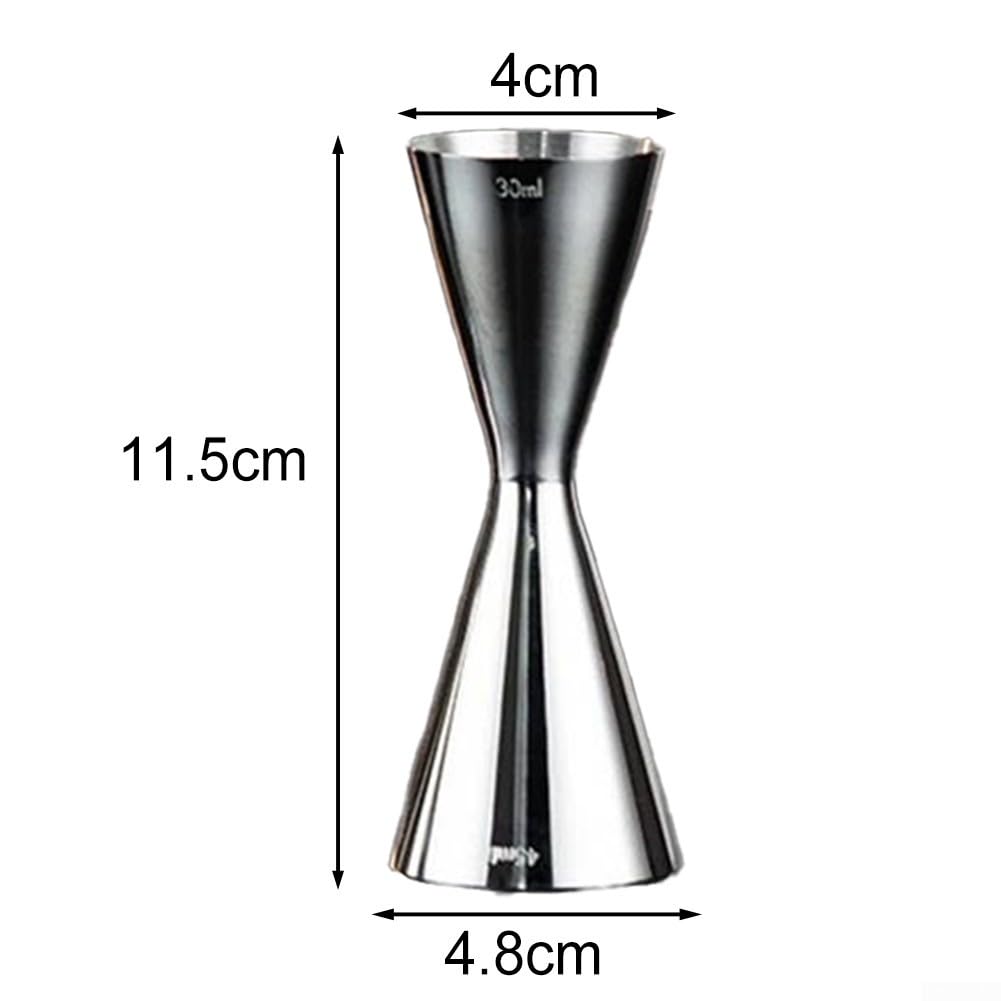 Jigger In Acciaio Inox Per Cocktail - Doppia Misura 60ml E 90ml Per Bartender