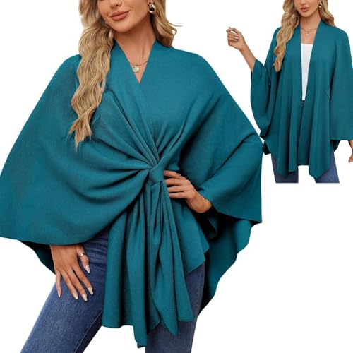 Simplifyleast Shawl Wrap, Elegant Shawl Wraps Soft Open Front Poncho Sweater, Women's Solid Color Shawls Pashmina2