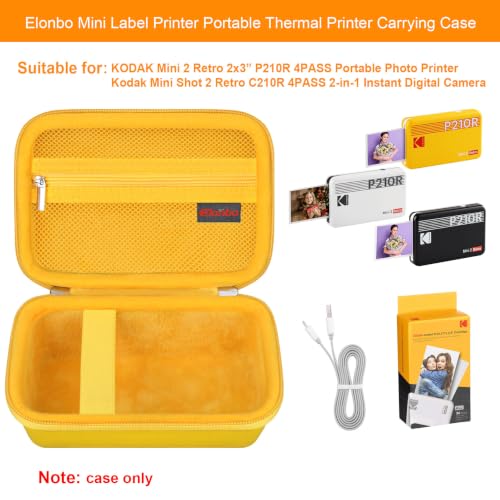 Image of Elonbo Carrying Case for KODAK Mini 2 Retro 2x3 Portable Photo Printer