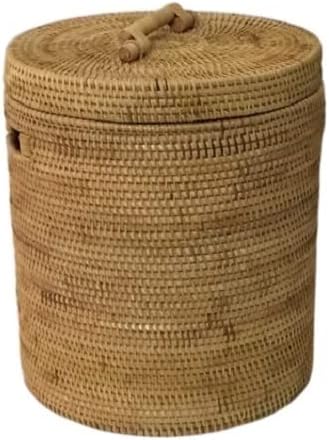 1 Pack Handmade Rattan Woven Household Socks Clothes Basket Clothes Toys Sundries Storage Bucket Sorting Basket Basket