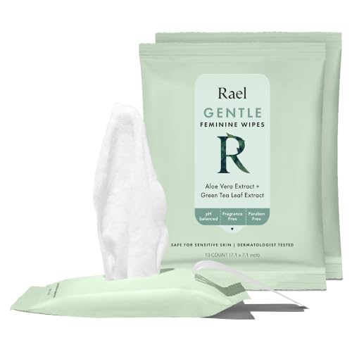 Rael Gentle Feminine Wipes, Intimate Care with pH Level, Flushable (30 Ct)