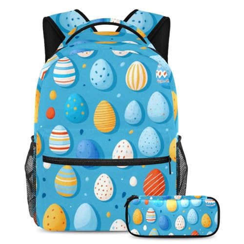 Cartable enfants garçons filles avec trousse à crayons multicolore école 40cm
