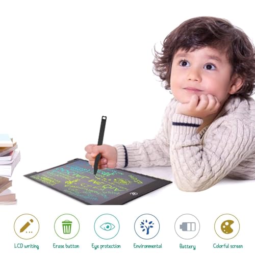 Image of MKY LCD Writing Tablet, Electronic Digital Writing & Colorful Screen Doodle Board, 12-Inch Drawing Tablet Gift for School Kids (Multicolor, Pack of 1)