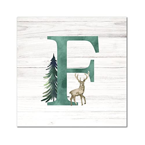 Lettre F en bois cadeau pendaison de crémaillère et plaque murale décorative