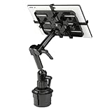 Mount-It! Premium Cup Holder Tablet Mount for Cars - Tablet ELD Mount - Heavy Duty Carbon Fiber Tablet Mount for iPad, Galaxy & Fire Tablets (MI-7321)