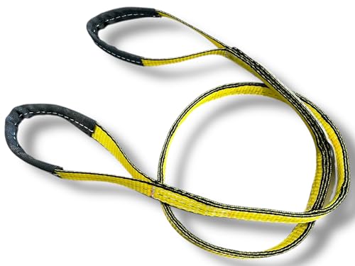 10 feet Long - 10' x 2" Poly Web Sling Lifting Strap Construction ASME OSHA/6200lbs Vertical 4960lbs Choker 12400lbs Basket/Rigging Moving Towing Hoisting Gear