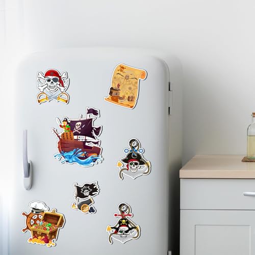 10 Imanes Decorativos Pirata para Puerta con Tema Crucero miniatura 6