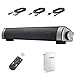 Produktbild Soundbar Lautsprecher, CestMall Dual Subwoofer PC Soundbar, tragbare und USB fähige Mini TV Soundbar Kabelgebundene/drahtlose Bluetooth-Soundbars, eingebautes Mikrofon (15,7 x 2,4 x 2,2 Zoll)