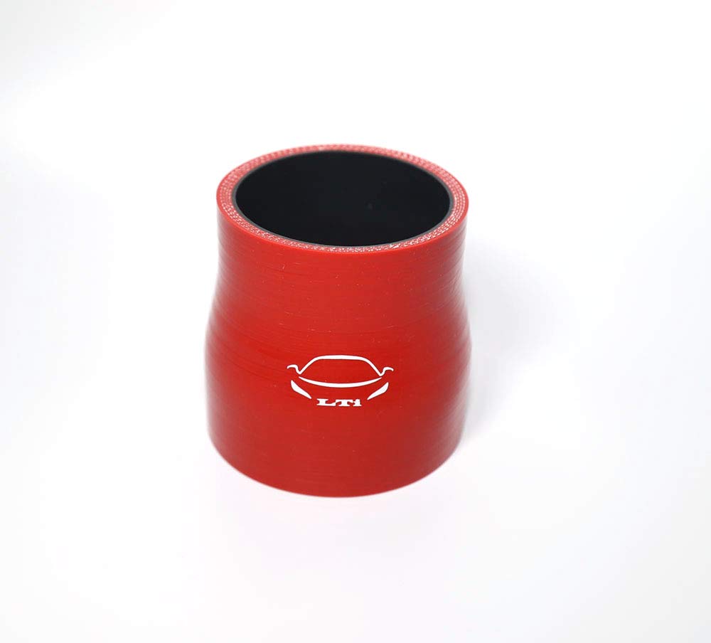 LTI-DIRECT LTI Universal 63mm to 76mm 4-Ply Reinforced High Performance 2.5" to 3" ID Straight Reducer Silicone Hose Coupler (2.5"-3" Red)